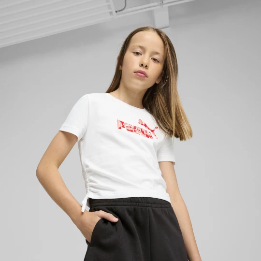 Foto del prodotto PUMA T-shirt con logo Essentials Animal Infill per ragazzi, Abbigliamento, Bianco biały