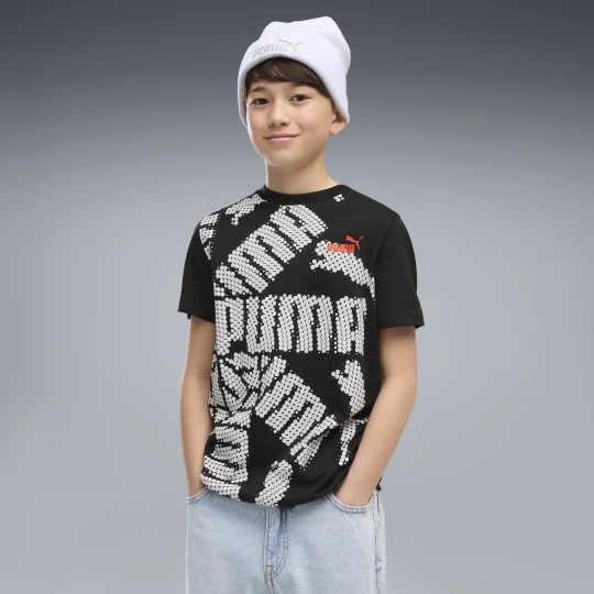 Foto del prodotto PUMA T-shirt con logo Essentials+ Lab per ragazzi, Accessori, Nero czarny