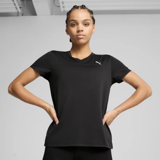 Foto del prodotto PUMA T-shirt con scollo a V TAD ESSENTIALS da donna, Abbigliamento, Nero czarny