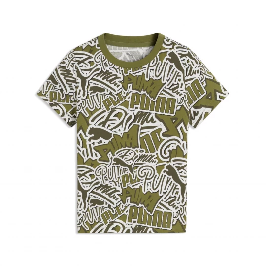 Foto del prodotto PUMA T-shirt con stampa Essentials Scribble per ragazzi, Accessori, Verde zielony