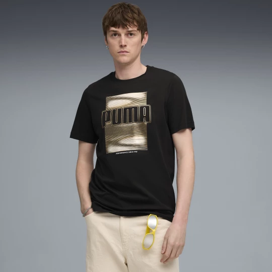 Foto del prodotto PUMA T-shirt con stampa grafica da uomo, Abbigliamento, Nero czarny