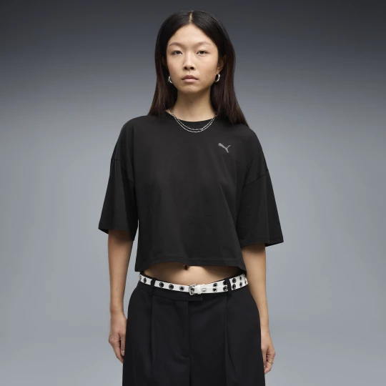 Foto del prodotto PUMA T-shirt cropped oversize WARDROBE ESS da donna, Abbigliamento, Nero czarny