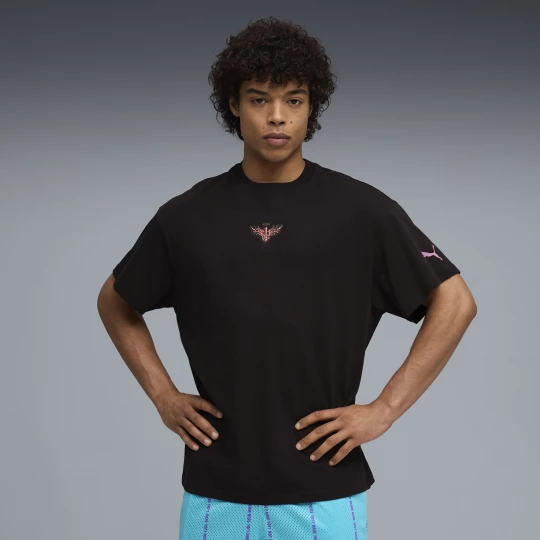 Foto del prodotto PUMA T-shirt da basket Melo Alwayz On 1 da uomo, Abbigliamento, Nero czarny