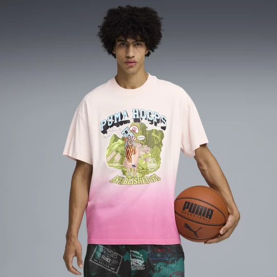 Foto del prodotto PUMA T-shirt da basket oversize ATW Dylan II da uomo, Accessori, Rosa różowy
