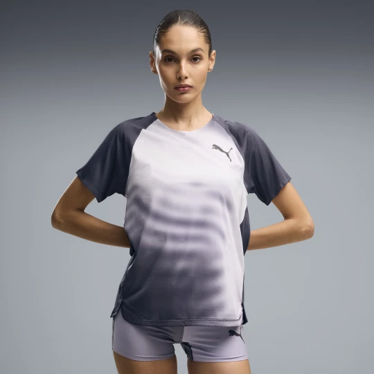 Foto del prodotto PUMA T-shirt da running con grafica Lightspeed da donna, Abbigliamento, Grigio Gray