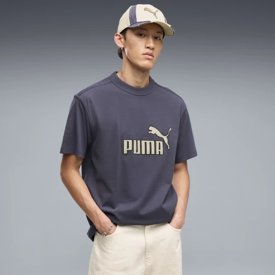 Foto del prodotto PUMA T-shirt Essentials Elevated No.1 dal taglio morbido da uomo, Accessori, Grigio Gray