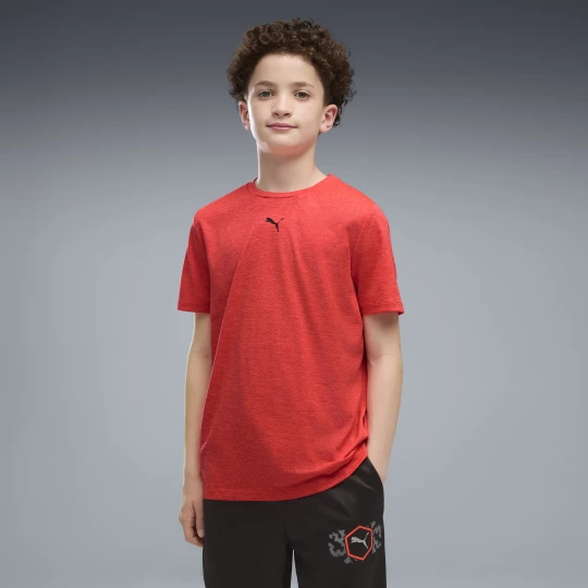 Foto del prodotto PUMA T-shirt Essentials Training Heather per ragazzi, Accessori, Rosso czerwony