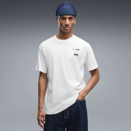 Foto del prodotto PUMA T-shirt grafica dal taglio morbido da uomo, Abbigliamento, Bianco biały