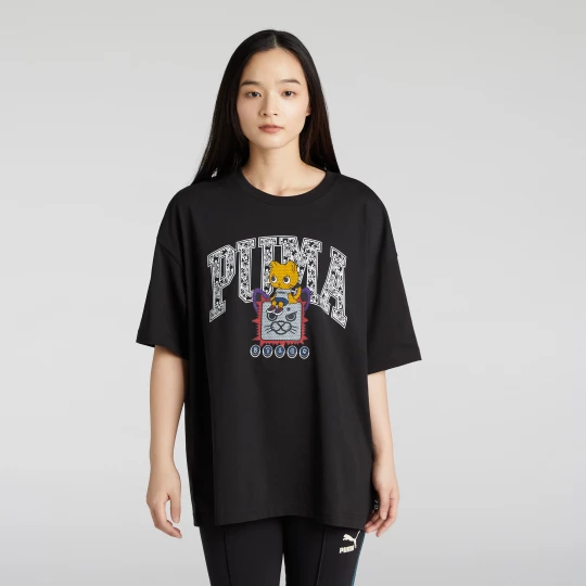 Foto del prodotto PUMA T-shirt grafica oversize a maniche corte NEKOSAN x HOOPS DYLAN unisex, Abbigliamento, Nero czarny