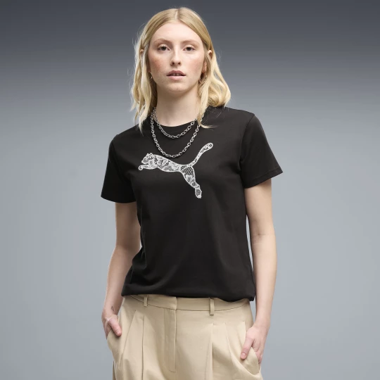Foto del prodotto PUMA T-shirt Graphics Lace Cat da donna, Abbigliamento, Nero czarny