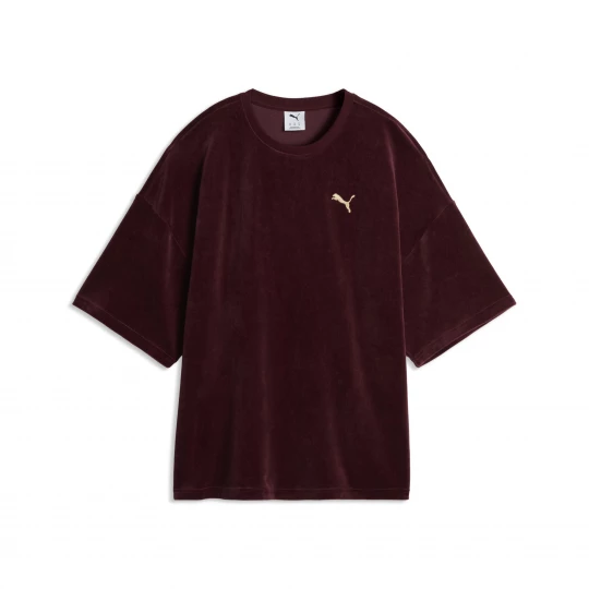 Foto del prodotto PUMA T-shirt oversize in velluto da donna, Abbigliamento, Viola purpurowy