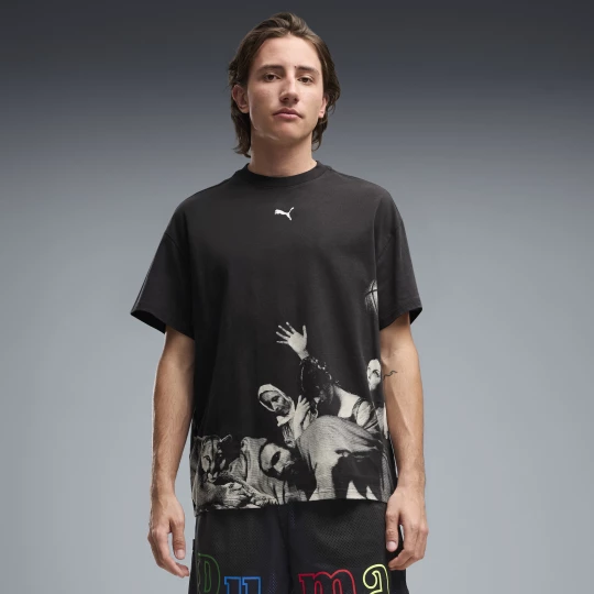 Foto del prodotto PUMA T-shirt oversize Memory Lane da uomo, Abbigliamento, Nero czarny