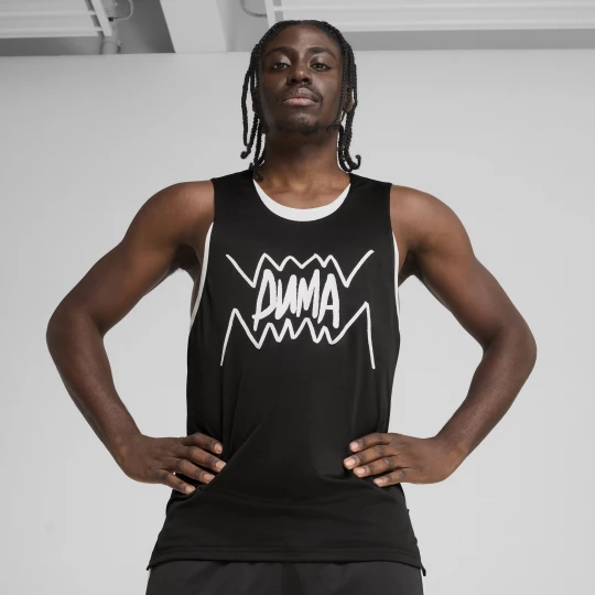 Foto del prodotto PUMA Tank top da basket Jaws Core da uomo, Abbigliamento, Nero czarny