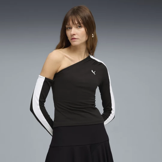 Foto del prodotto PUMA Top asimmetrico T7 da donna, Abbigliamento, Nero czarny