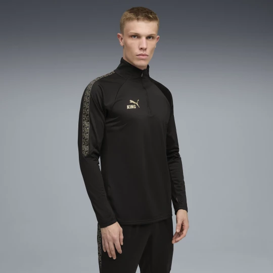 Foto del prodotto PUMA Top da calcio con zip corta KINGtouch da uomo, Abbigliamento, Nero czarny