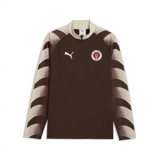 Foto del prodotto PUMA Top da riscaldamento con zip FC St. Pauli da uomo, Accessori, Marrone brązowy