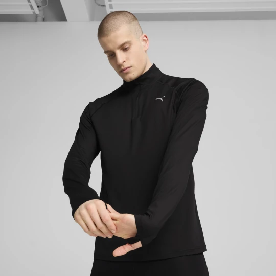 Foto del prodotto PUMA Top da running con zip corta VELOCITY CLOUDSPUN da uomo, Abbigliamento, Nero czarny