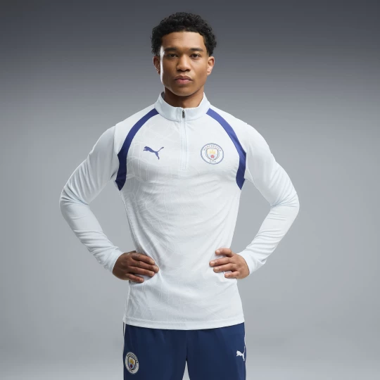 Foto del prodotto PUMA Top da training Manchester City con zip corta da uomo, Accessori, Blu niebieski