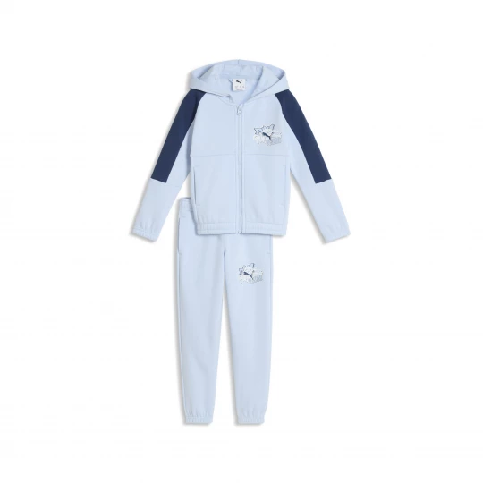 Foto del prodotto PUMA Tuta con cappuccio e zip integrale Scribble per ragazzi, Accessori, Blu niebieski