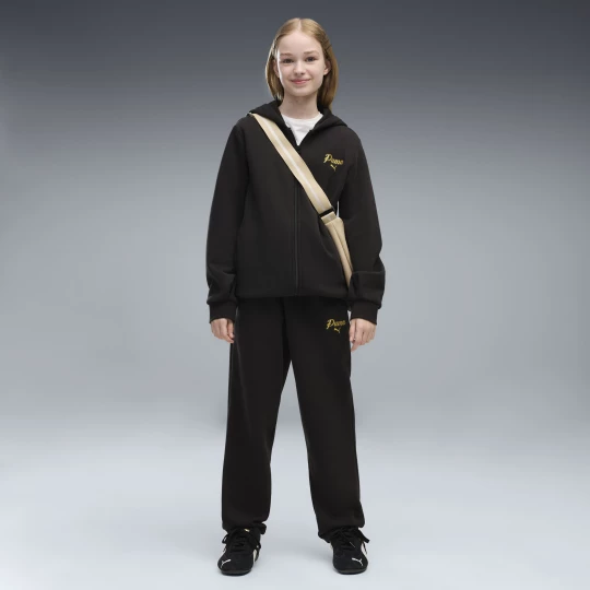 Foto del prodotto PUMA Tuta con zip Essentials Script Glitter da ragazza, Accessori, Nero czarny