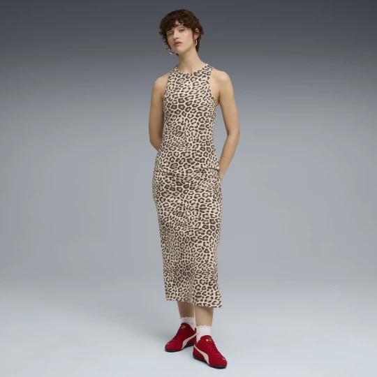 Foto del prodotto PUMA Vestito con stampa integrale LEO LUXE da donna, Abbigliamento, Bianco biały