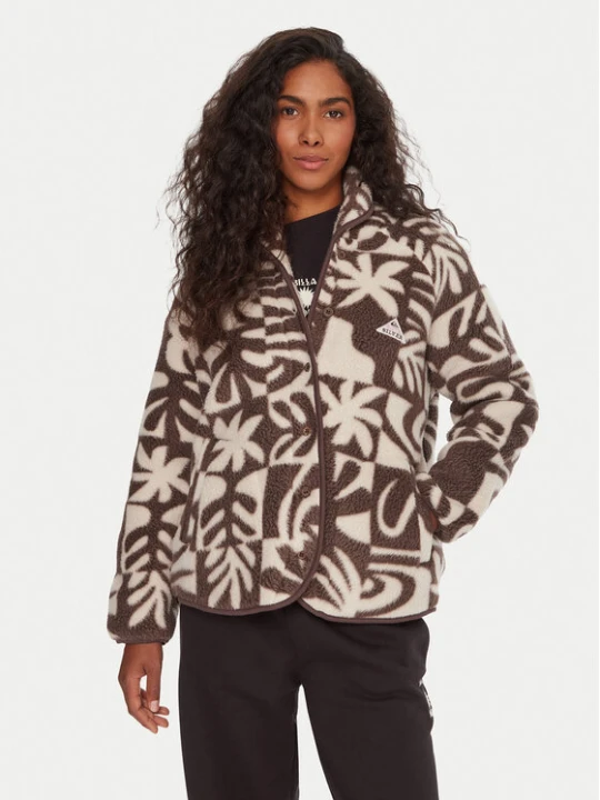 Foto del prodotto Quiksilver Felpa di pile Chalok EQWPF03003 Marrone Relaxed Fit