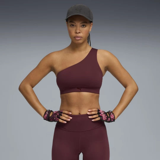 Foto del prodotto Reggiseno asimmetrico PUMA SHAPE da donna, Abbigliamento, Rosso czerwony