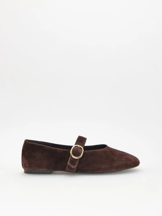 Foto del prodotto Reserved - Ballerine in materiali combinati - marrone scuro