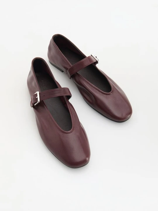 Foto del prodotto Reserved - Ballerine in pelle di pecora - bordeaux