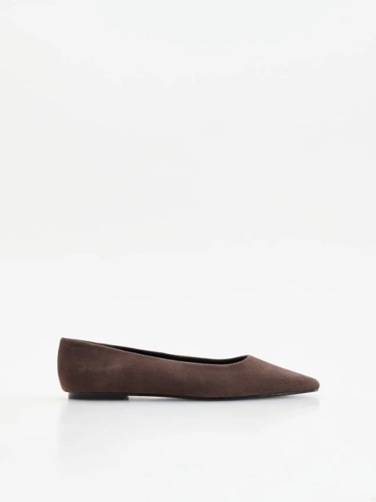 Foto del prodotto Reserved - Ballerine in pelle di pecora - marrone scuro