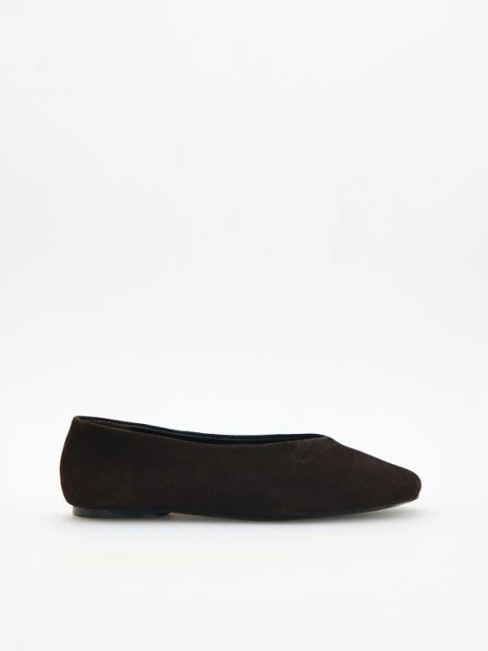 Foto del prodotto Reserved - Ballerine in pelle scamosciata - marrone scuro
