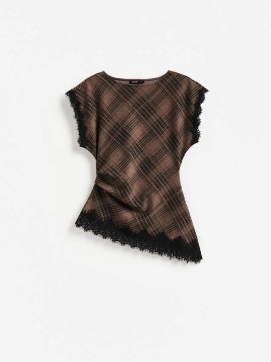 Foto del prodotto Reserved - Blusa asimmetrica con pizzo - multicolore