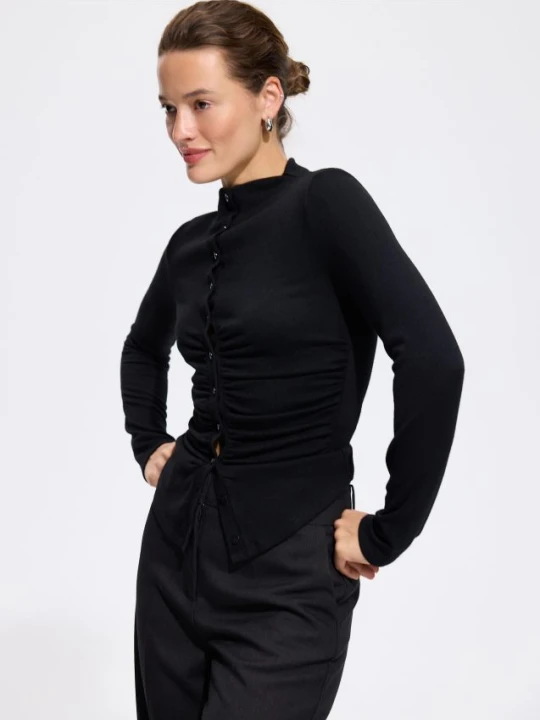 Foto del prodotto Reserved - Blusa con arricciatura - nero
