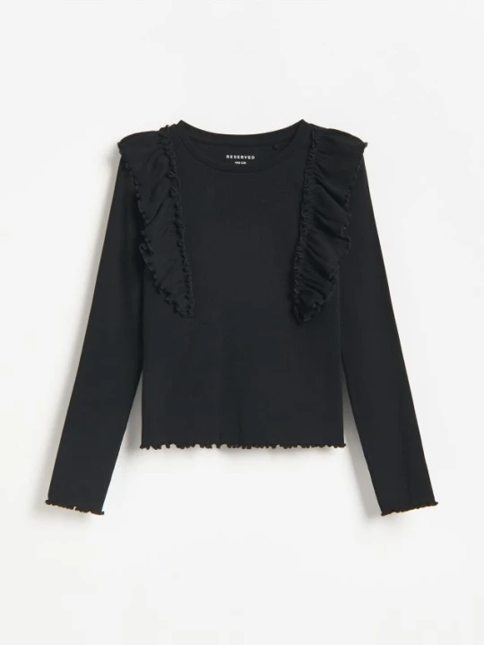 Foto del prodotto Reserved - Blusa con balza - nero