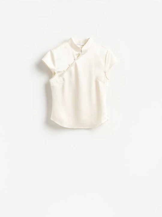 Foto del prodotto Reserved - Blusa con bottoni decorativi - panna