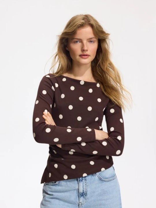 Foto del prodotto Reserved - Blusa con modal - marrone scuro
