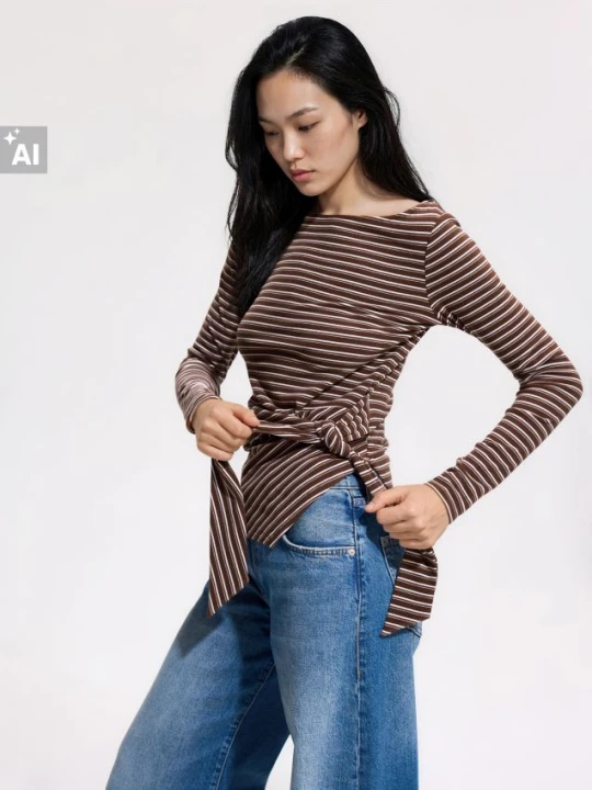 Foto del prodotto Reserved - Blusa con nodo - multicolore