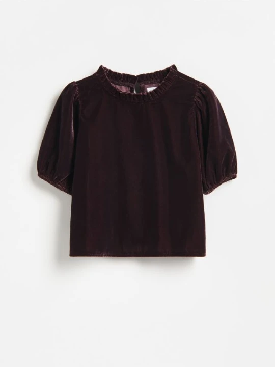 Foto del prodotto Reserved - Blusa in velour - viola scuro