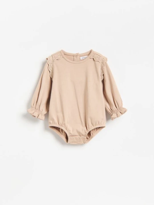 Foto del prodotto Reserved - Body con inserto in pizzo - beige