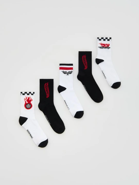 Foto del prodotto Reserved - Calze Hot Wheels 5 pack - bianco