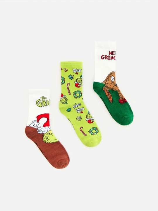 Foto del prodotto Reserved - Calzini natalizi Grinch 3 pack - marrone