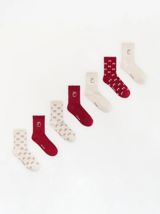 Foto del prodotto Reserved - Calzini Pusheen 7 pack - rosso