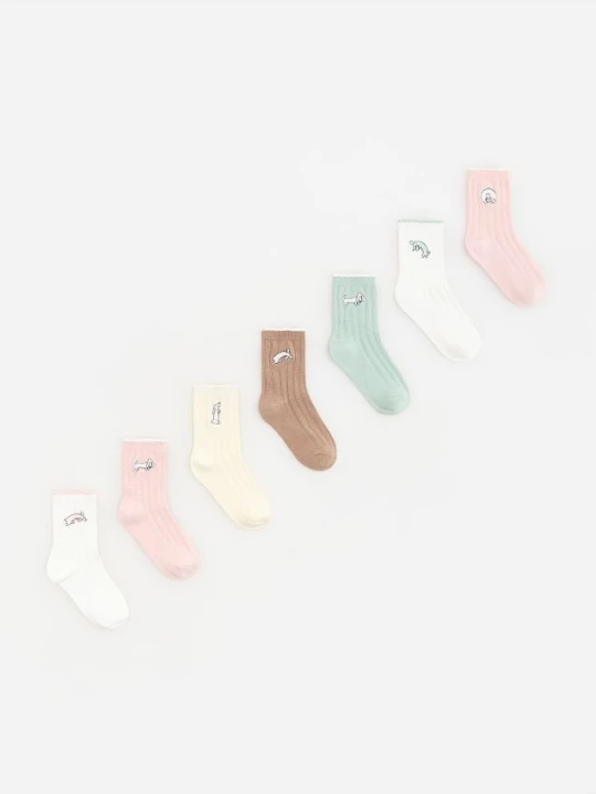 Foto del prodotto Reserved - Calzini ricamati colorati 7 pack - multicolore
