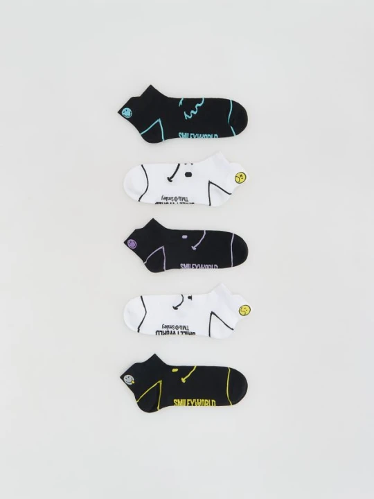 Foto del prodotto Reserved - Calzini SmileyWorld® 5 pezzi - nero