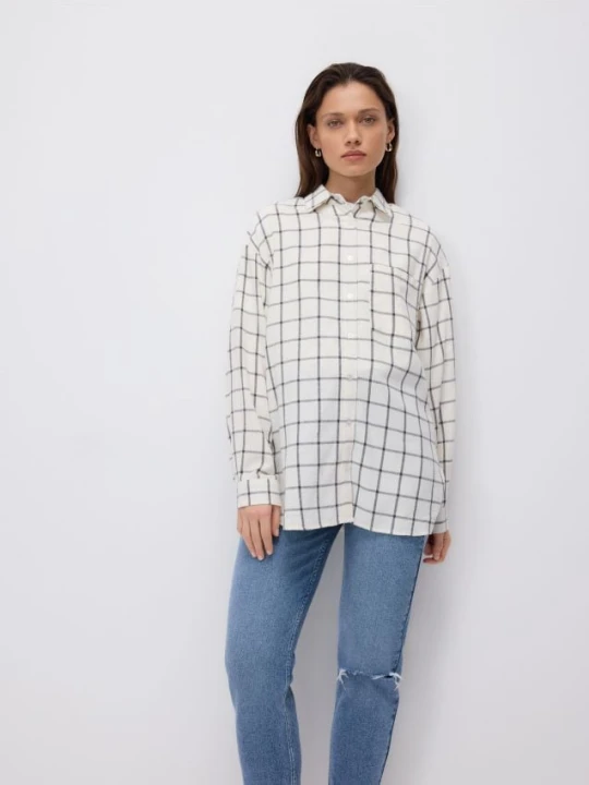 Foto del prodotto Reserved - Camicia a quadri - panna