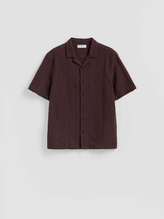 Foto del prodotto Reserved - Camicia comfort strutturata - bordeaux
