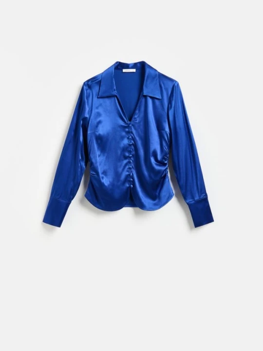 Foto del prodotto Reserved - Camicia con arricciatura decorativa - indaco