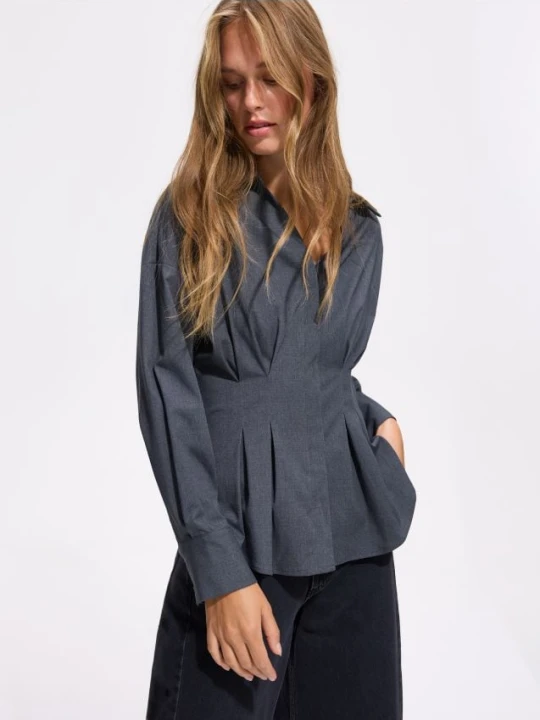 Foto del prodotto Reserved - Camicia con lyocell - grigio medio
