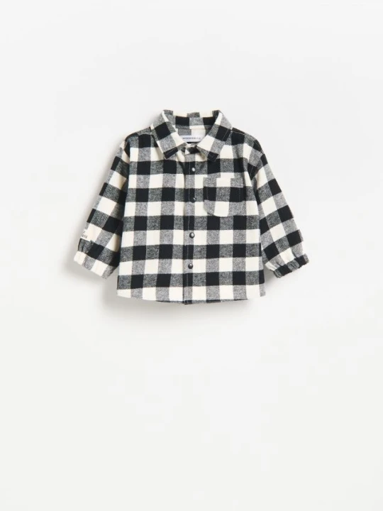 Foto del prodotto Reserved - Camicia di cotone a quadri - grigio scuro