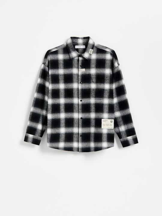 Foto del prodotto Reserved - Camicia di cotone a quadri - nero